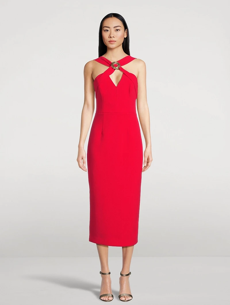 Cameron Cross-Front Midi Dress