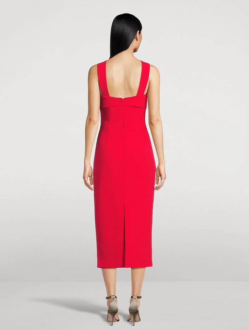 Cameron Cross-Front Midi Dress