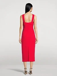 Cameron Cross-Front Midi Dress