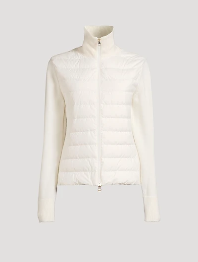 Padded Wool Down Cardigan