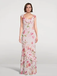 Tripoli Ruffled Maxi Dress Floral Print