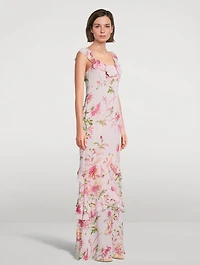 Tripoli Ruffled Maxi Dress Floral Print