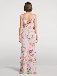 Tripoli Ruffled Maxi Dress Floral Print