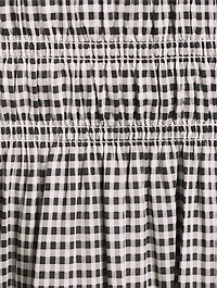 Kiria Smocked Midi Dress Gingham Print