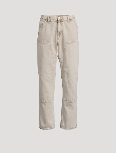 Double Knee Straight-Leg Pants