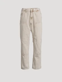 Double Knee Straight-Leg Pants