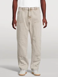 Double Knee Straight-Leg Pants