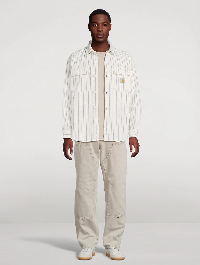 Double Knee Straight-Leg Pants