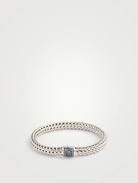 Icon Sterling Silver Bracelet With Blue Sapphire