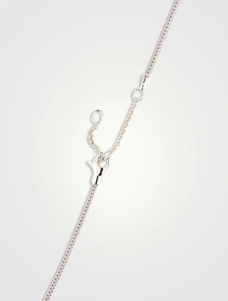 JH Essential Sterling Silver Necklace With Pavé Diamonds
