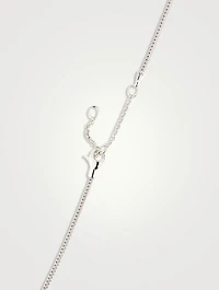JH Essential Sterling Silver Necklace With Pavé Diamonds