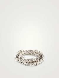 Sterling Silver Soft Chain Rolling Ring