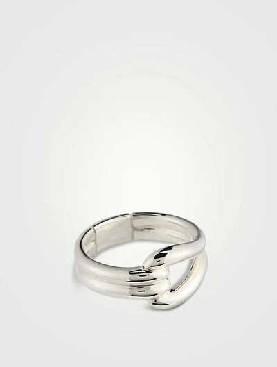 Surf Link Sterling Silver Ring