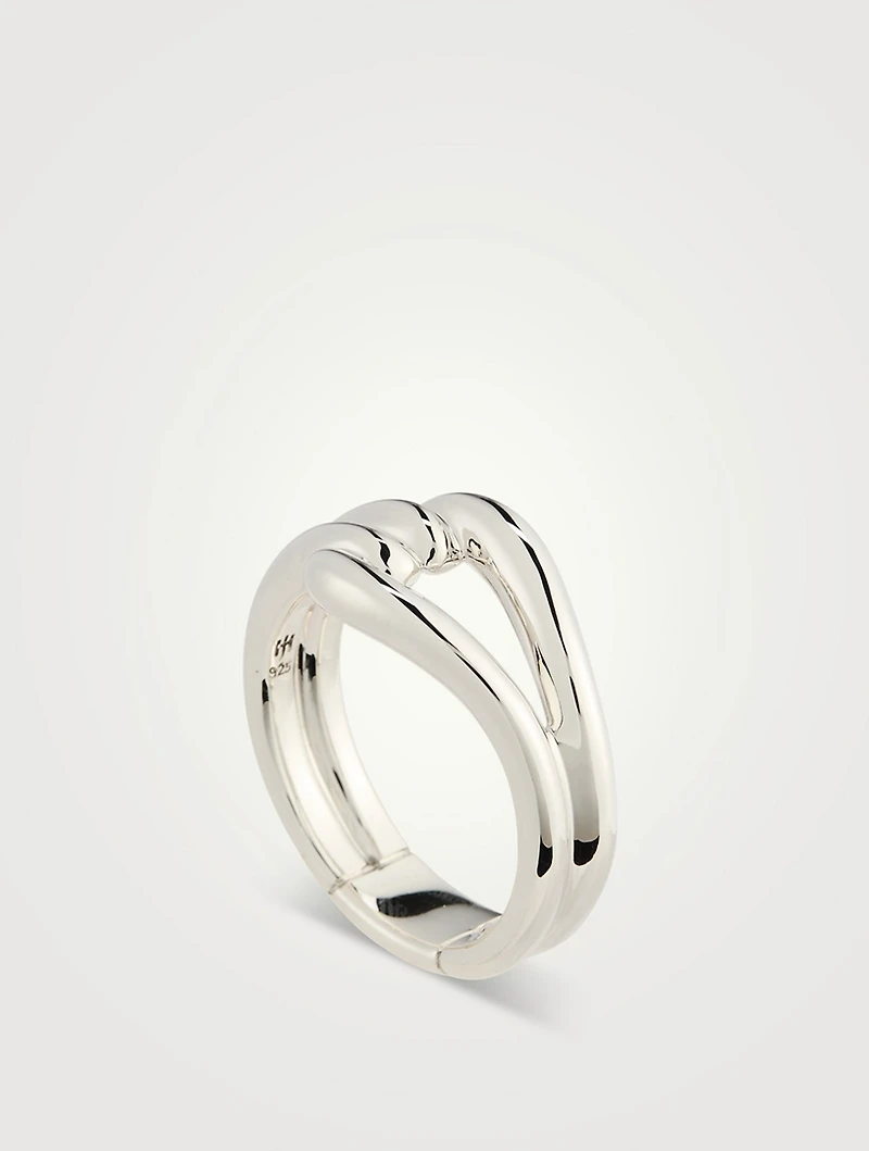 Surf Link Sterling Silver Ring