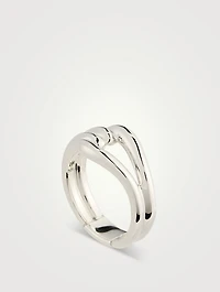 Surf Link Sterling Silver Ring