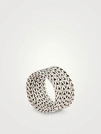 Rata Chain Sterling Silver Wide Band Ring
