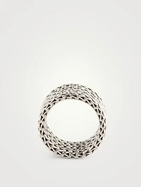 Rata Chain Sterling Silver Wide Band Ring