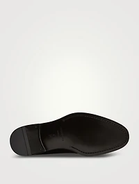 Leather Derby Shoes With Zipper