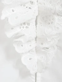 Ruffled Cotton Voile Blouse