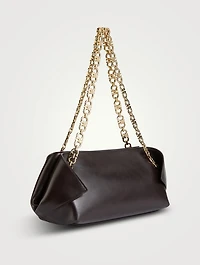 Folded Leather Shoulder Bag
