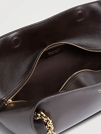 Folded Leather Shoulder Bag