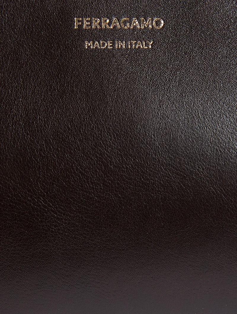 Folded Leather Shoulder Bag