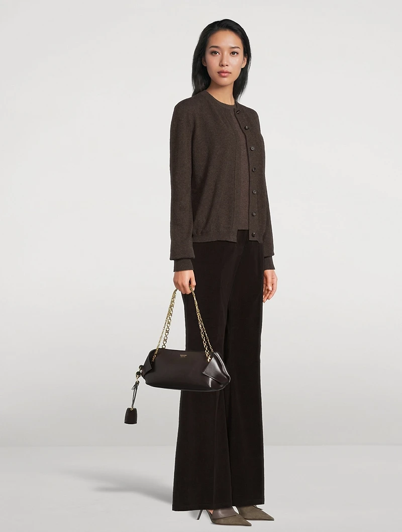Folded Leather Shoulder Bag
