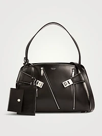 Medium Hug Zip Soft Leather Satchel