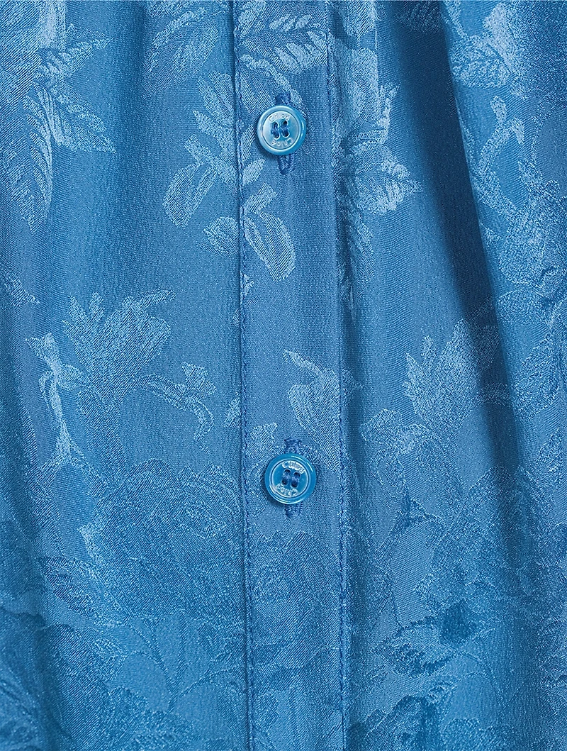 Ruffled Jacquard Shirt