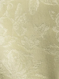 Drawstring Floral Jacquard Silk Cami