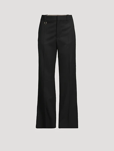 Wide-Leg Wool Trousers