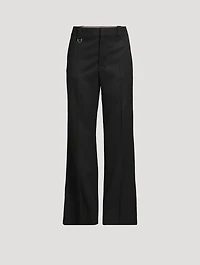 Wide-Leg Wool Trousers