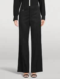 Wide-Leg Wool Trousers