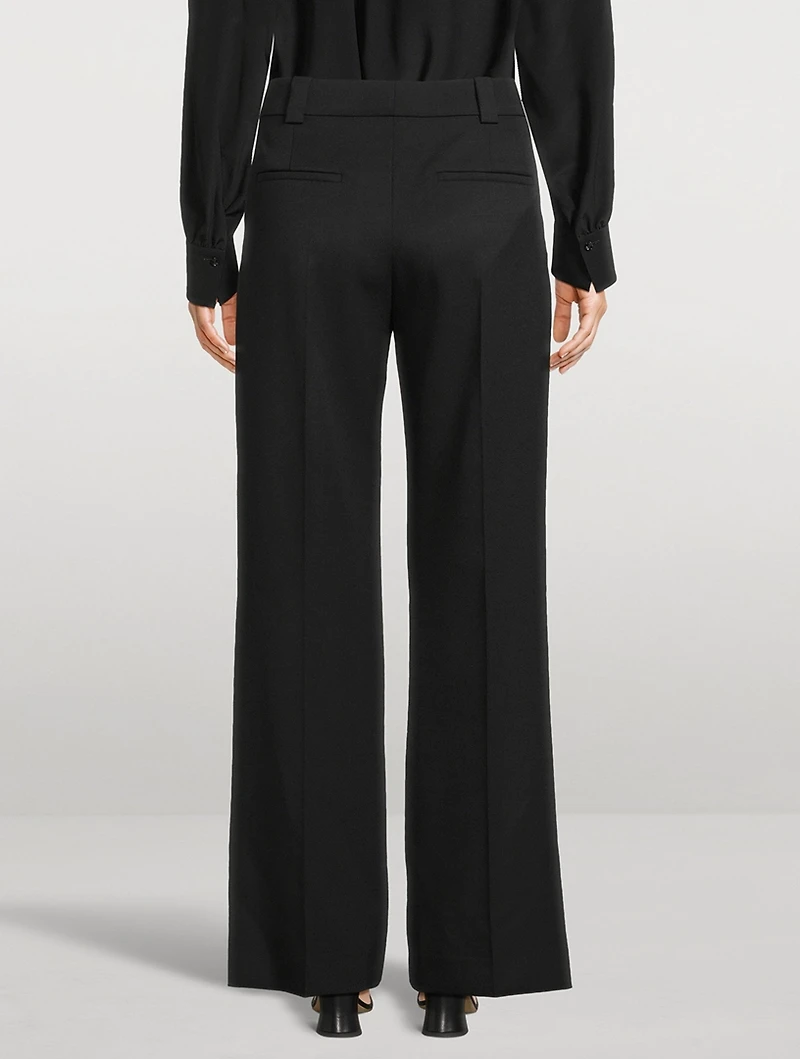 Wide-Leg Wool Trousers