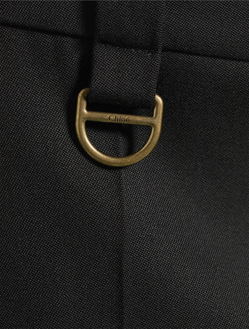 Wide-Leg Wool Trousers