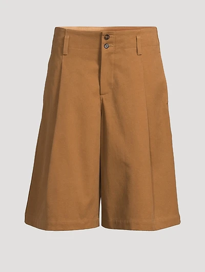 Wide-Leg Bermuda Shorts