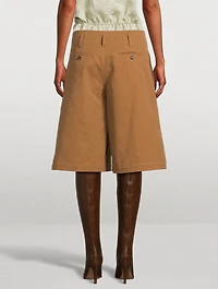 Wide-Leg Bermuda Shorts
