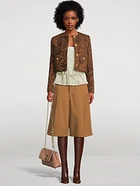 Wide-Leg Bermuda Shorts