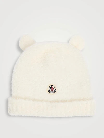 Wool-Blend Beanie With Ears