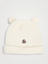 Wool-Blend Beanie With Ears