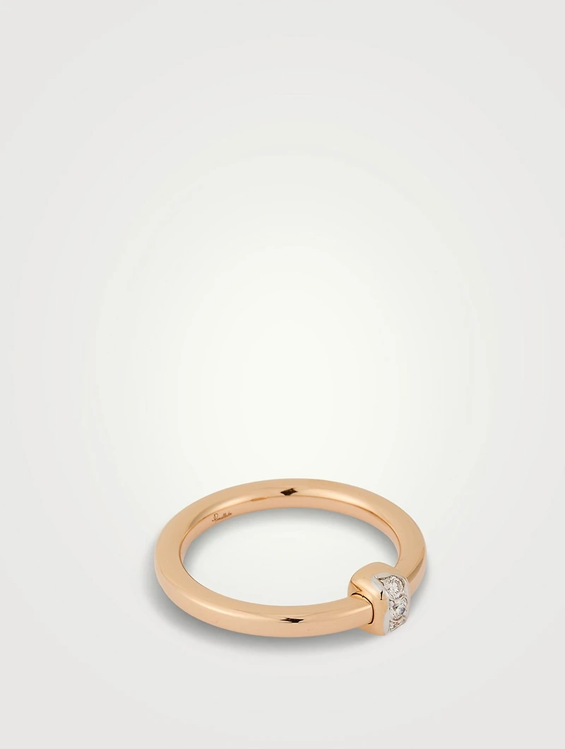 Together 18K Rose Gold Ring With Diamonds