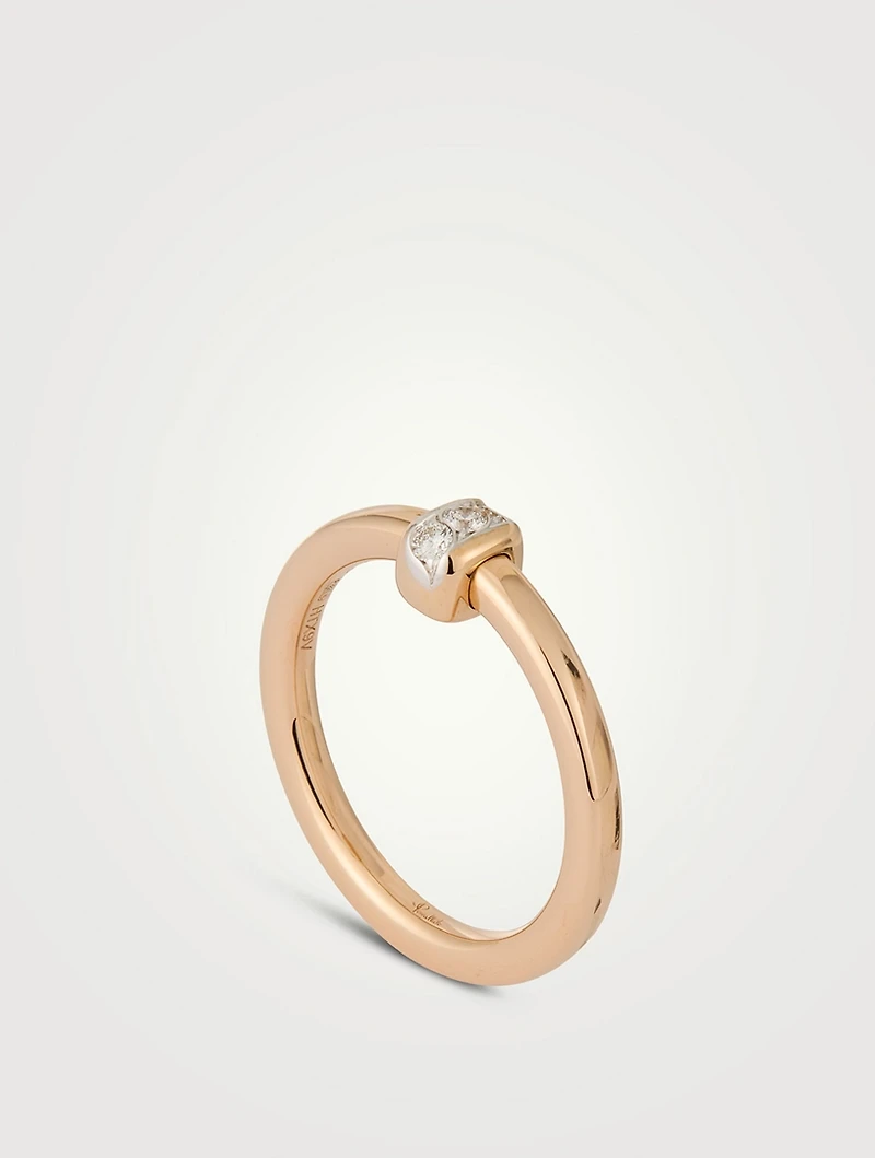 Together 18K Rose Gold Ring With Diamonds