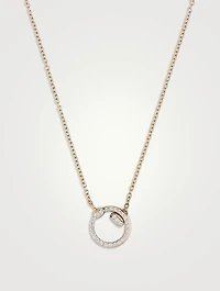 Together 18K Rose Gold Pendant Necklace With Diamonds