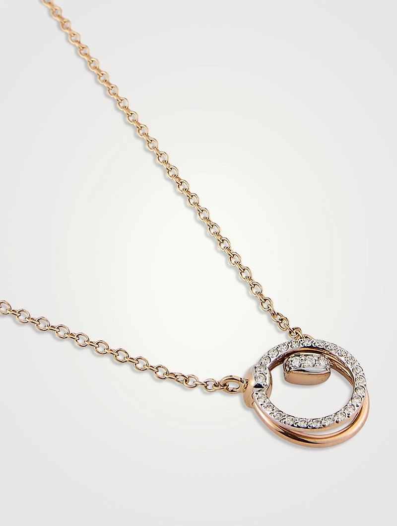 Together 18K Rose Gold Pendant Necklace With Diamonds