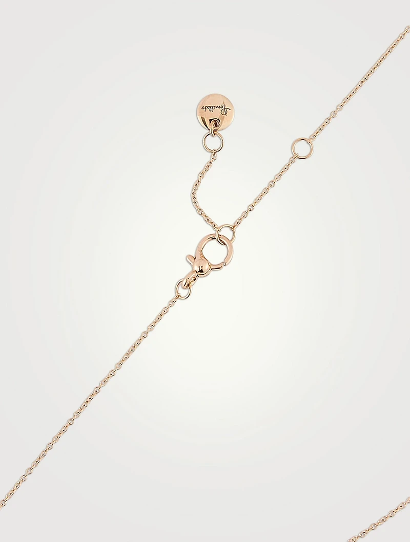 Nudo Mini 18K Rose Gold And White Gold Pendant Necklace With London Blue Topaz And Diamonds