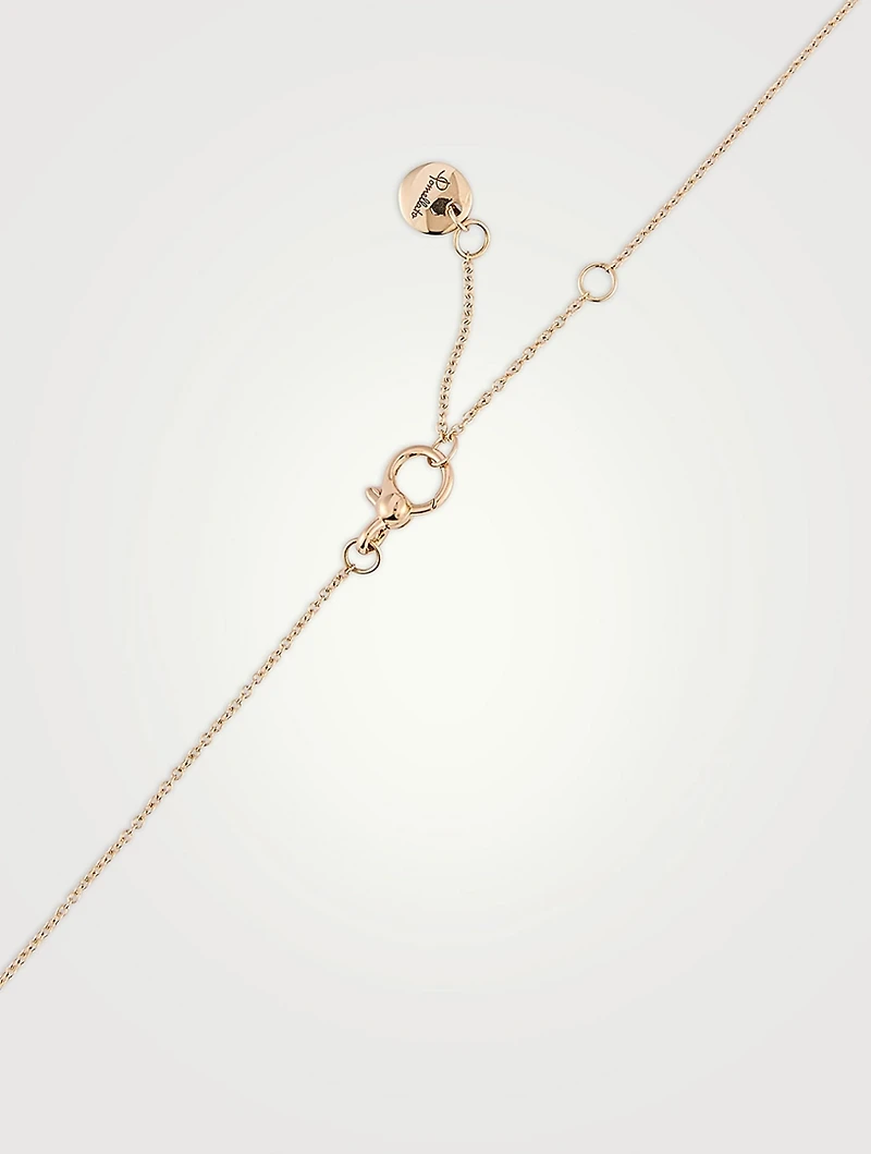 Nudo Mini 18K Rose Gold And White Gold Pendant Necklace With Sky Blue Topaz And Diamonds