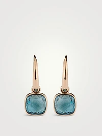 Nudo Mini 18K Rose Gold Earrings With London Blue Topaz