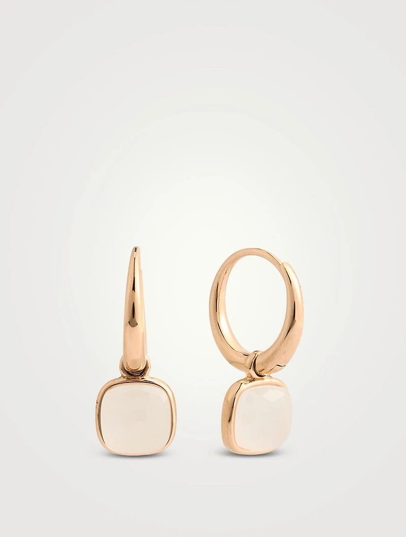 Nudo Mini 18K Gold Earrings With Milky Quartz