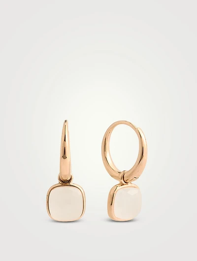 Nudo Mini 18K Gold Earrings With Milky Quartz