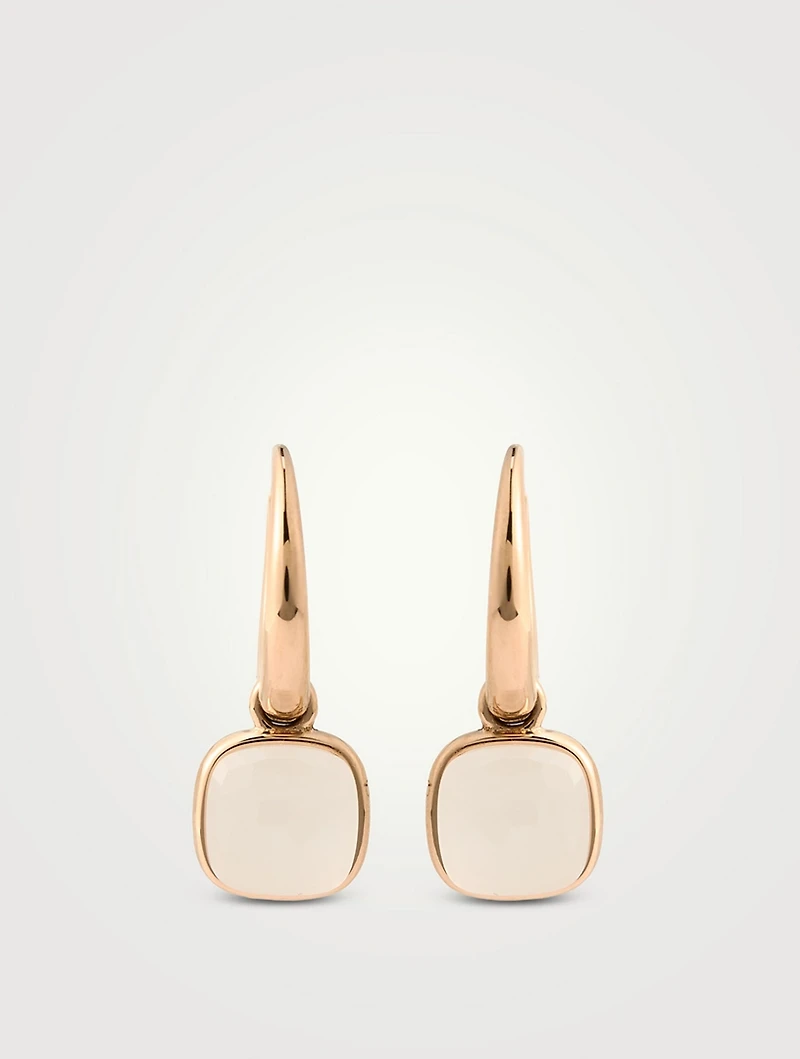 Nudo Mini 18K Gold Earrings With Milky Quartz